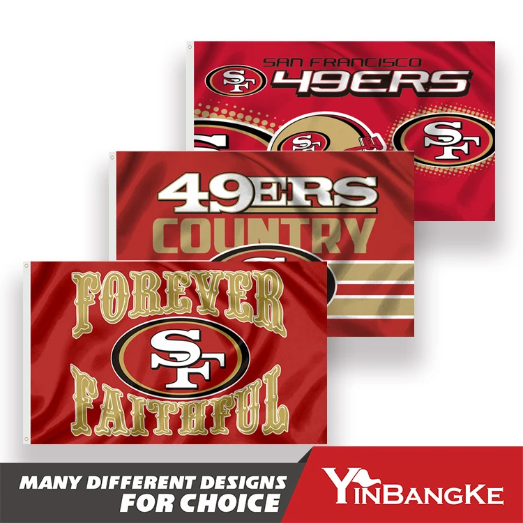 Bandiera San Francisco 49ers – 90x150cm (3x5ft) – Per Fan – Multicolore - Foto 2