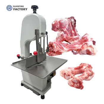 Bone Saw Machine Frozen Meat Cutter with 2 Blades for Rib Fish Pork Steak Beef Meat Cutting Machine