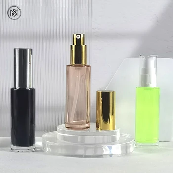 High Quality 30ml Recyclable Frosted Green Cosmetic Glass Bottle