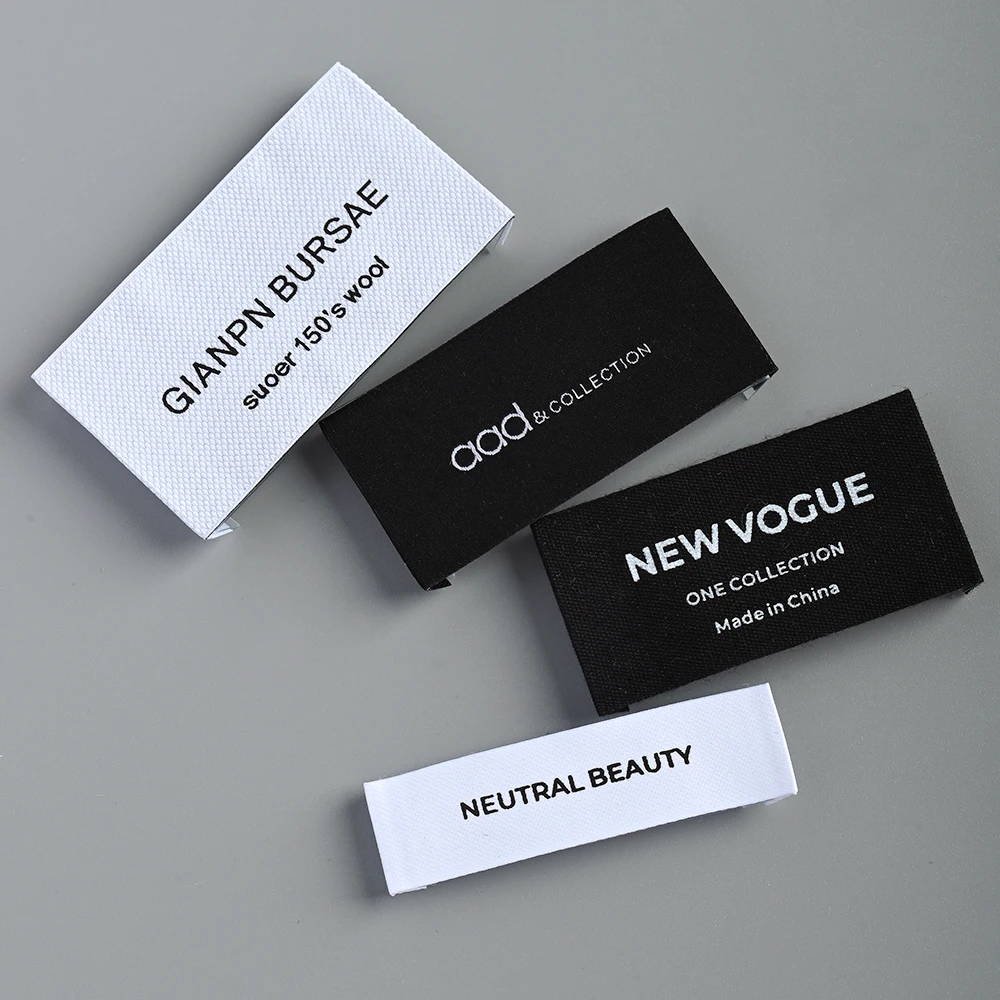 Custom Clothing Woven Necklables,Custom Woven Label Clothing Cotton ...