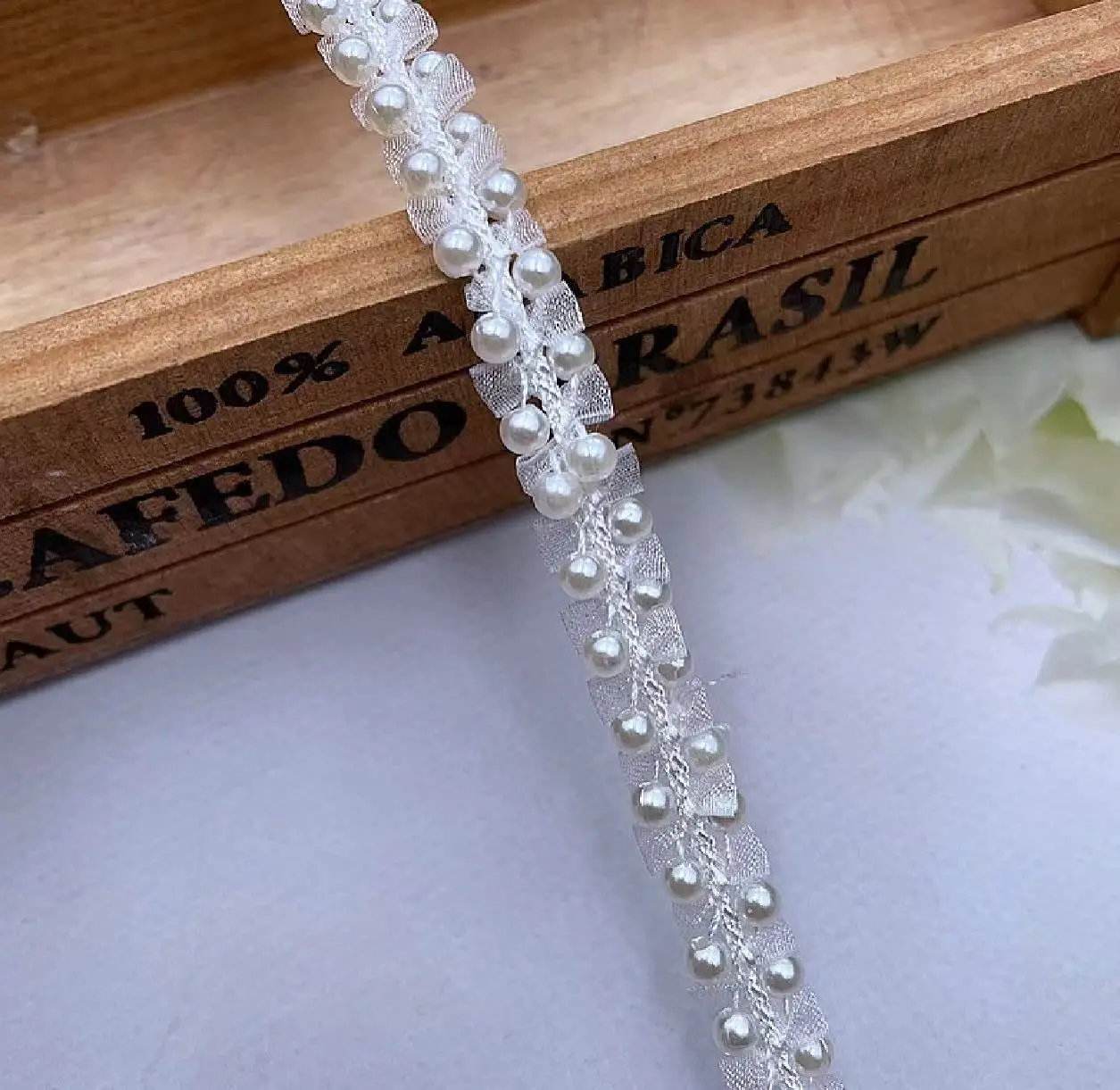 beaded trim for dresses Pearl Dress Trim main image 0