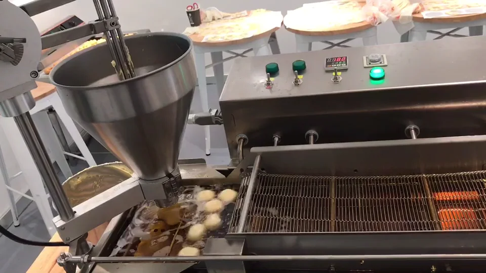 Commercial Mini Donut Fryer Machine Fully Automatic Cake Doughnut Maker
