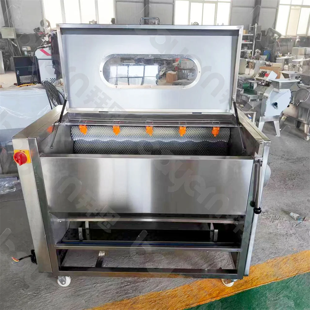 Machine Peeling and Washing Potato Cassava Sweet Potato Carrot Beet Skin Brush Wash Peeler Machine for Peeling Potatoes Cassava