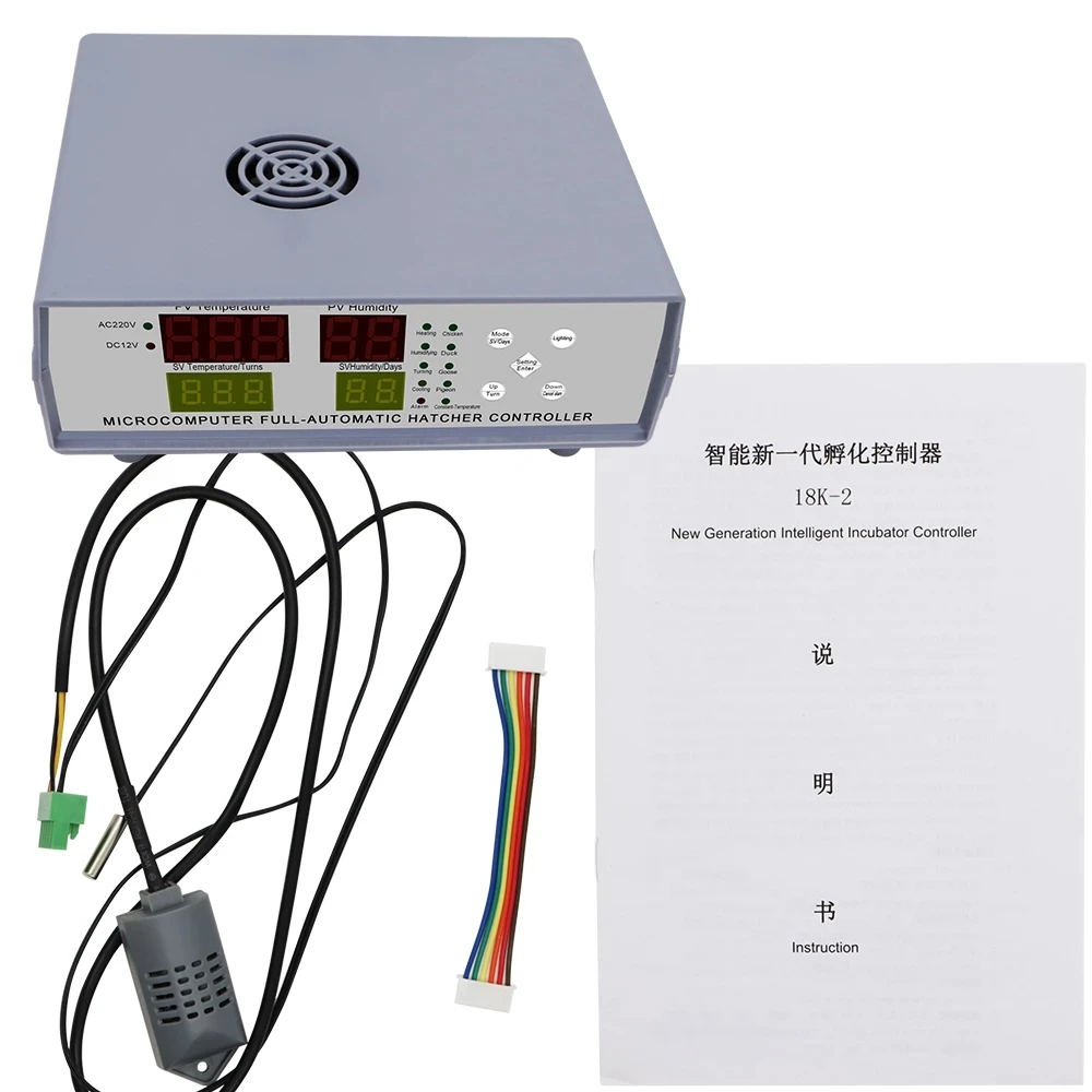 Huatuo XM18K-2 contrôleur dincubateur Multifonction contrôleur daffichage numérique de la température et de lhumidité AC/DC 