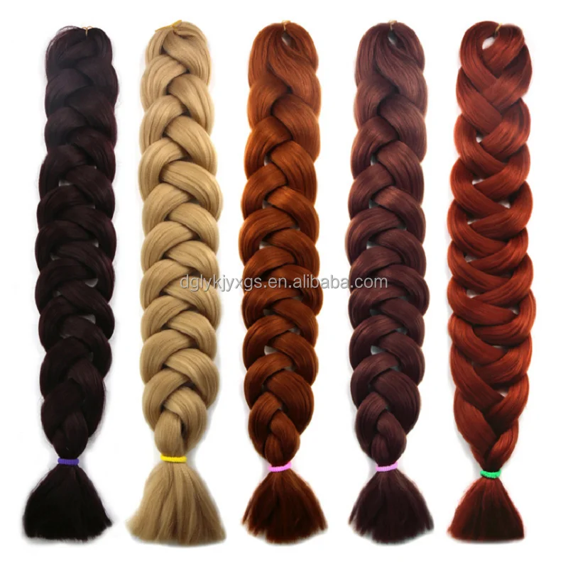 
LW-51QT Wholesale 165g 32inch ombre prestretched pre stretched jumbo synthetic expression braiding hair extensions 