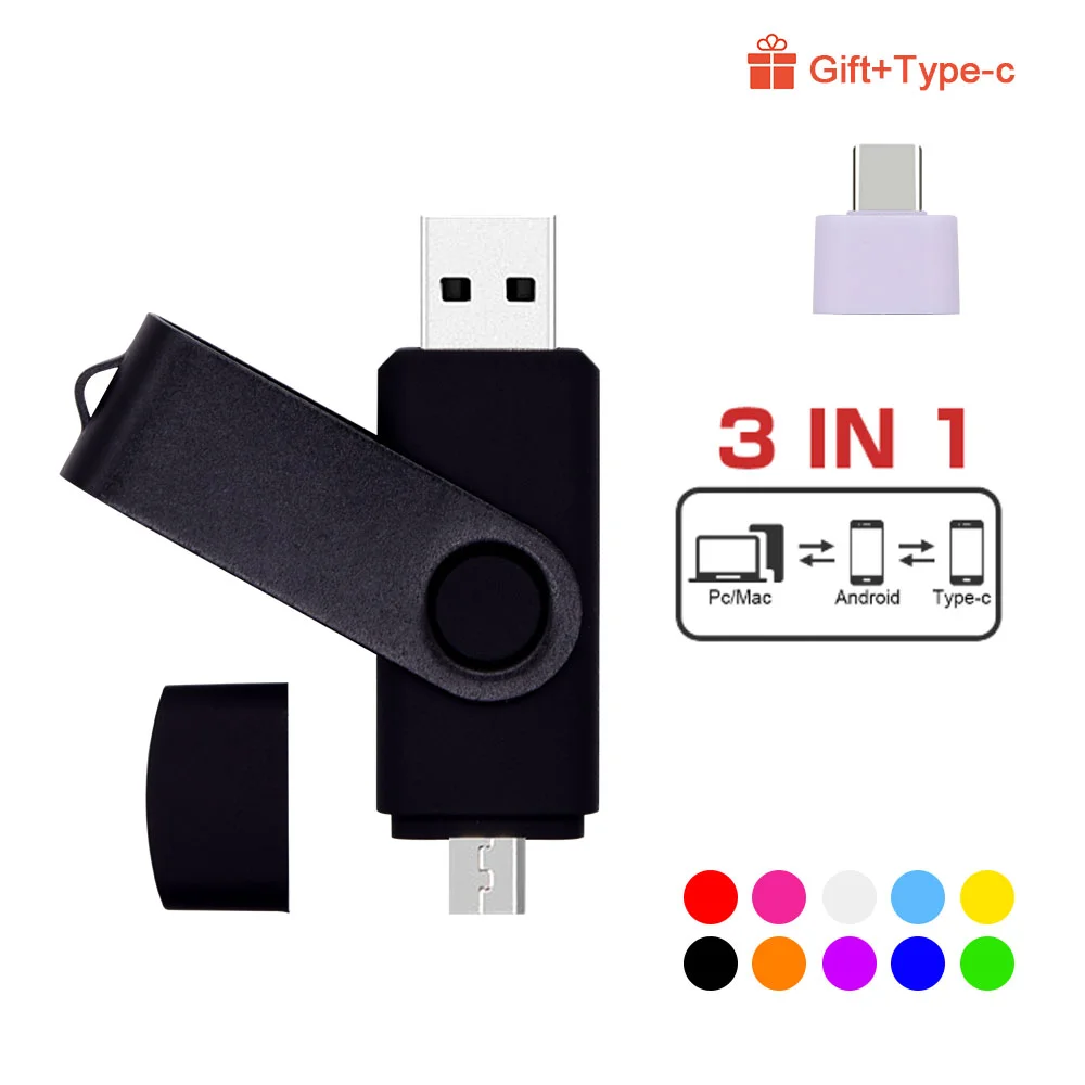 Factory Promotional USB 2.0/3.0 pen drive OTG USB 8 GB 16 GB 32 GB 64GB 128GB 4 in 1 usb flash otg flash drive