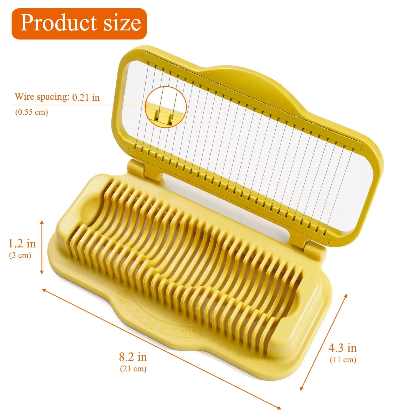 Banana Slicer Egg Cutter Multipurpose Fruit & Vegetable Tool with Stainless Steel Wires Hard Boiled Eggs & Strawberry Slicer