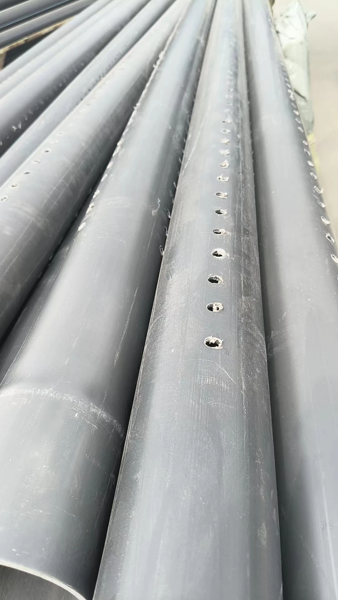 Perforated Upvc 100mm Pipe 4 Drain Pipe Water Well Pvc Pipe with Perforation  Holes  200mm for Drainage