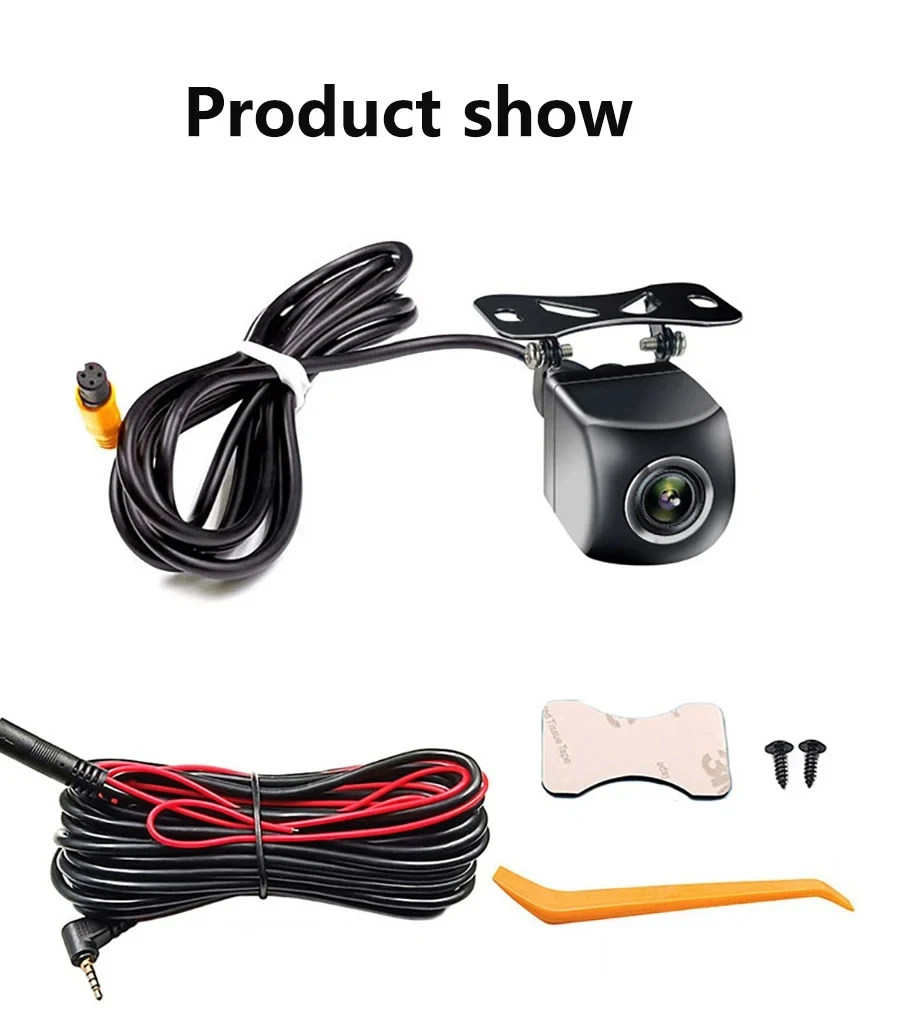 4Pin-12V-6M streaming media rear pull camera 170 wide angle reverse parking assist