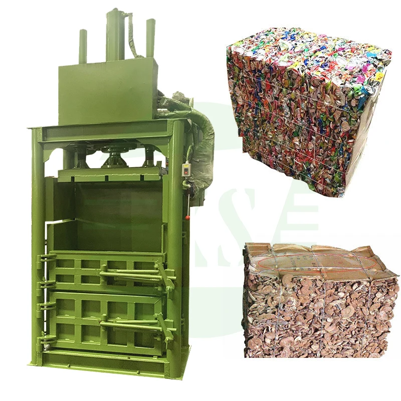 Keshang Pet bottle Metal cotton straw Scrap Waste paper Recycle baling press Plastic hydraulic Automatic baler machine price details