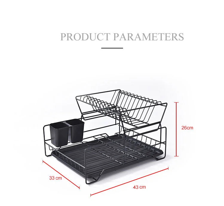 Dish Drying Rack Rustproof Sink Dish Rack and Drainboard Set