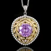Colgante morado con cadena Chopin
