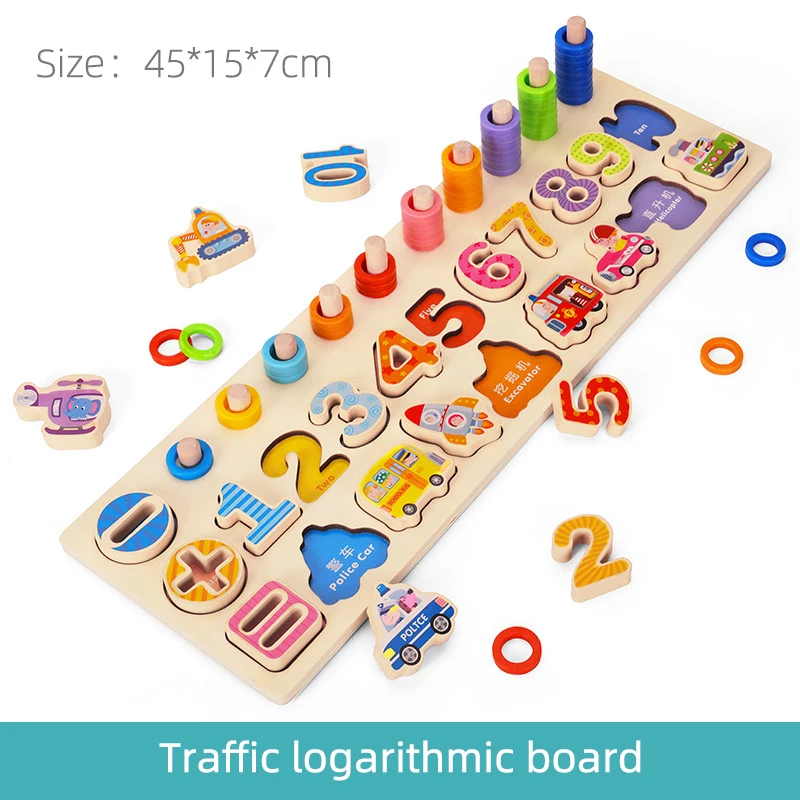 Wooden Number Puzzles Montessori Toys for