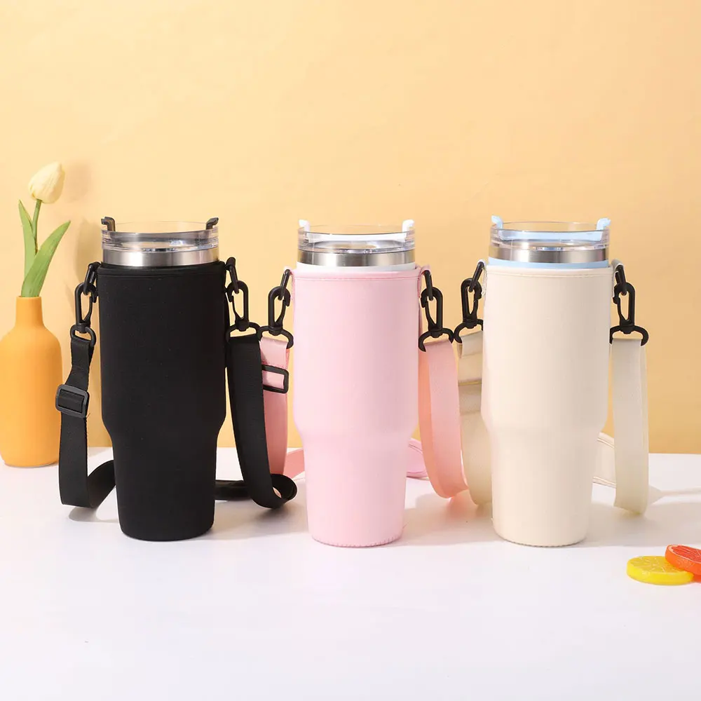 Colorful Travel Sleeve Pouch Bag For Stanley Cup 40Oz With Handle Tumbler Water Bottle Thermal Adjustable Strap Bt17 Laudtec factory