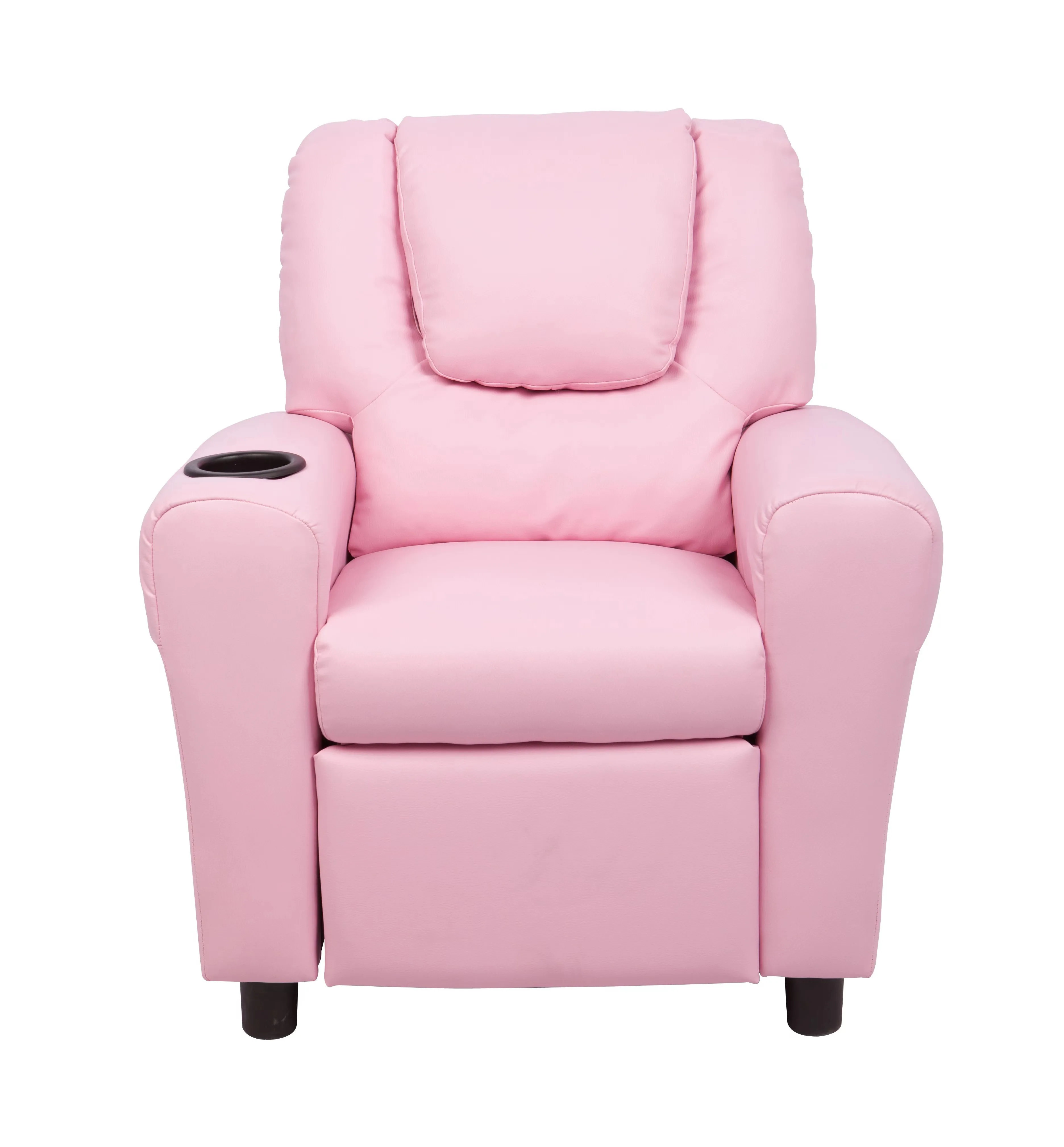 Hot Sale Contemporary Pink Child Recliner Sofa Chair Small Extendable PU Leather Bed Massage Feature Wood for Home School Lounge supplier
