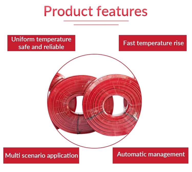 High Temperature Roof Surface Snow Defrost Resistance Heating Trace Cable Wires Pipe Heating For