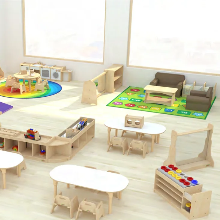 Birch Plywood Material Kids Educational Montessori Classroom Furniture for Montessori School