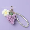 Light purple grape + puff flower + pearl chain