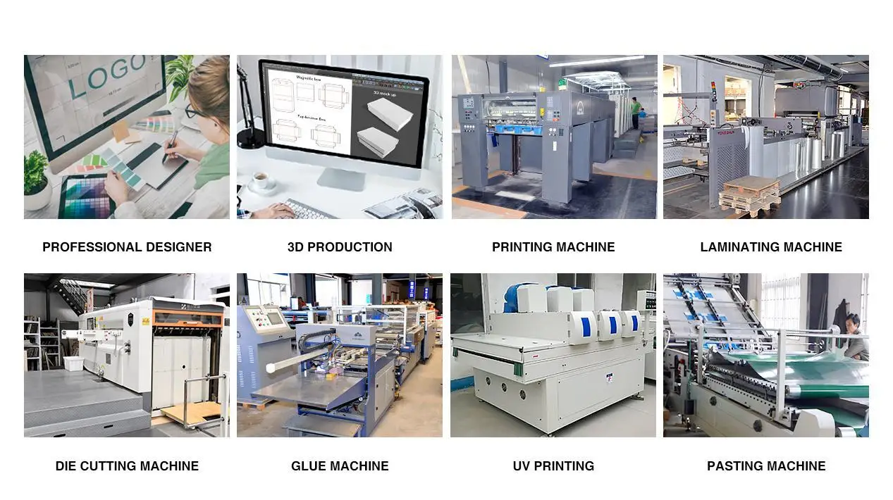 Customizable Kraft Paper Gift Packaging Box Foldable for Wedding Chocolate Cookie Candy with Ribbon