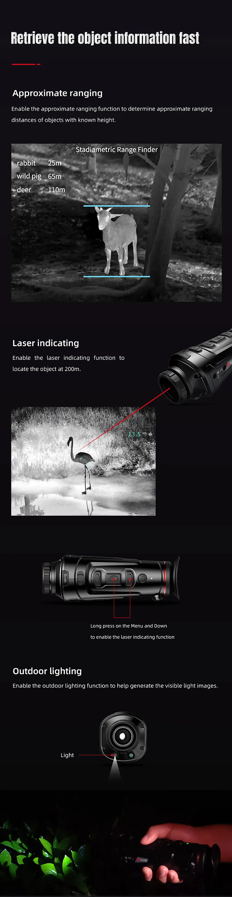 Monocular De Imagen Térmica YuqiaoTime TK451 - Resolución 400x300, Visión Nocturna, Caza Y Seguridad