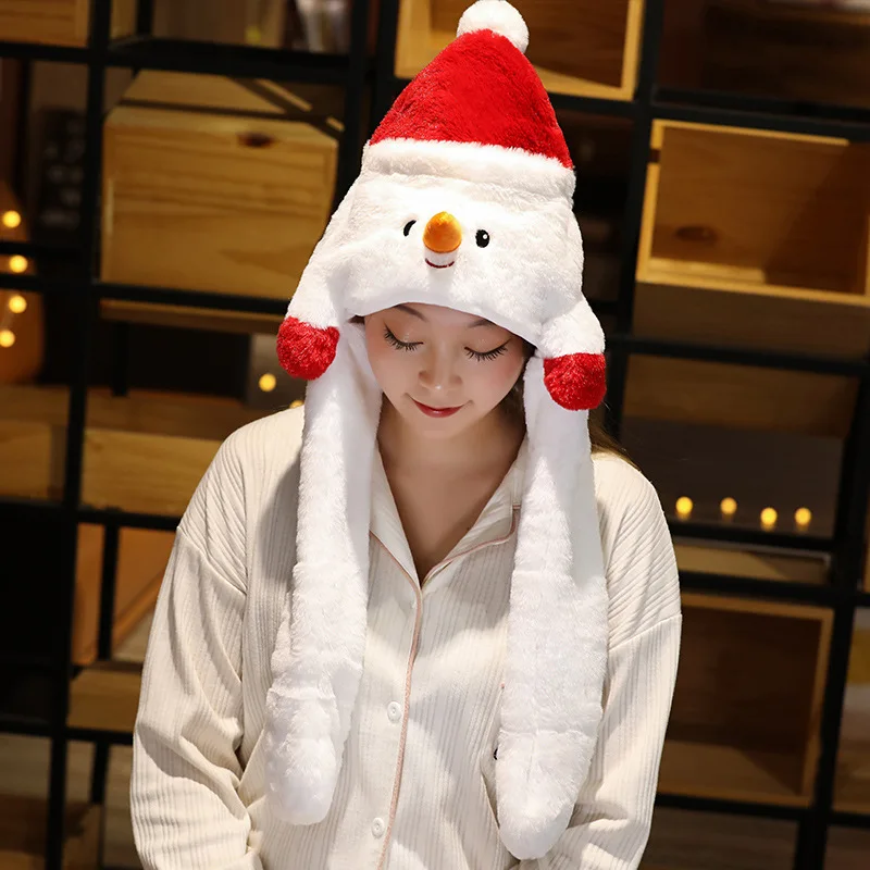 Bunny Rabbit Hat Funny Kawai Plush Led Light Glowing Moving Ear Hat ...