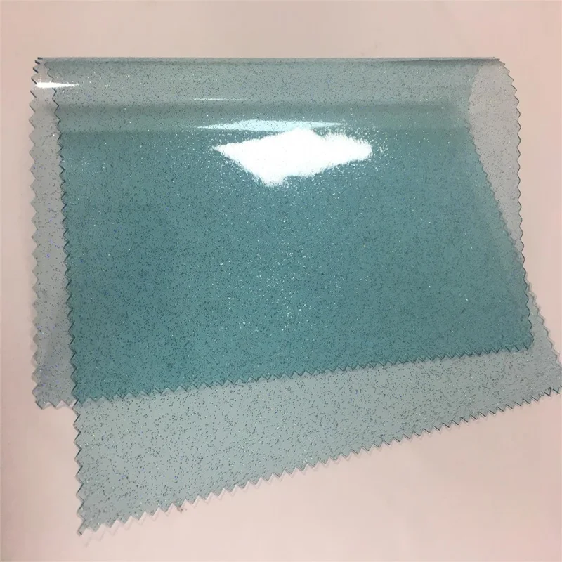 PlasticVinyl Roll Transparent Colourful PVC Soft Film with Glitter Powder for Dining Table Cover