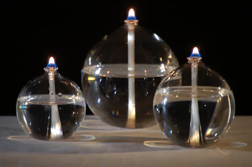 glass ball oil lamp