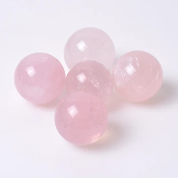 Wholesale Natural Gemstones Sphere Healing Rose Quartz Crystal Ball for Decoration