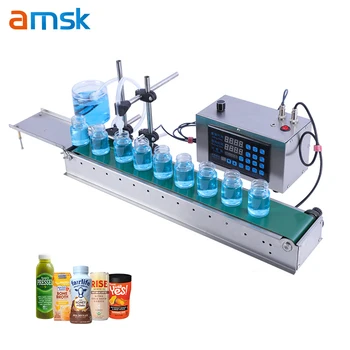 LSX-6000 Magnetic Pump CNC Continuous Liquid Small Bottles of Water Filler Wholesale Automatic Assembly Line Filling Machine