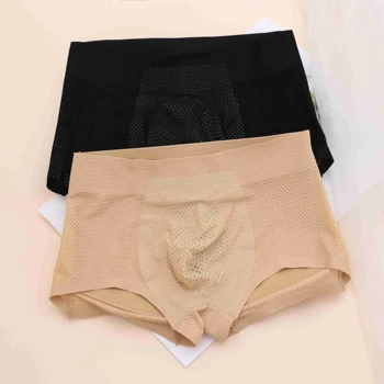 New Product Hot Selling Boxers Shaped-Up Leggings Mid-High Waist Belted Summer Slim Belly Butt Padded Panties For Men