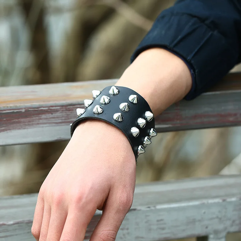 Black Leather Pandora Leather Bracelets Sale Double Wrap Black