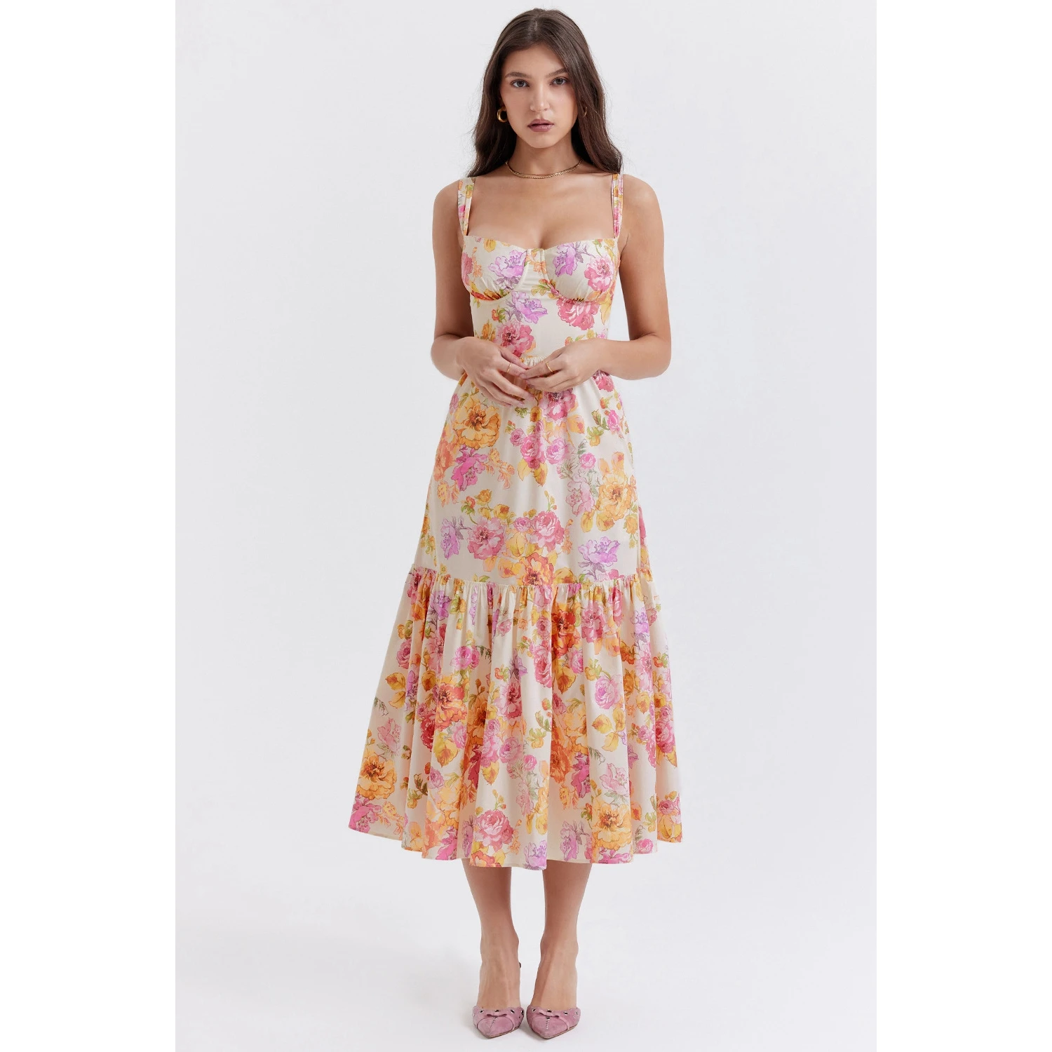Summer Mom and Me Patchwork Event Strap Dress Mother and Daughter Family Matching Outfits Clothing Mommy and Me Outfits Dresses