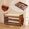 Bench shoe rack