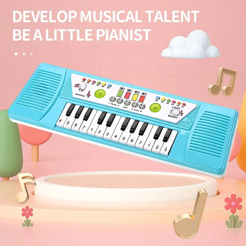 Детская музыкальная электронная клавиатура ZILLE для пианино с подсветкой и музыкой раннее развивающее музыкальное оборудование игрушки
