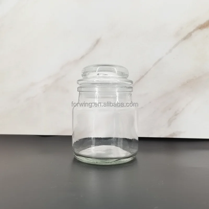 Luxury candle jar container empty glass candle holder candle vessels with lid manufacture