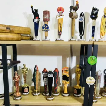 Custom new design handmade Personalized funny bar decoration resin Beer Tap Handle with bear figure