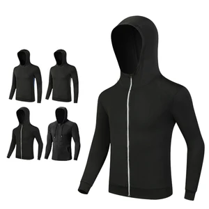 Hot Product Men's Long-sleeved T-shirt Long-sleeved Fitness Hoodie Men's Sun-proof Shirt Sunscreen