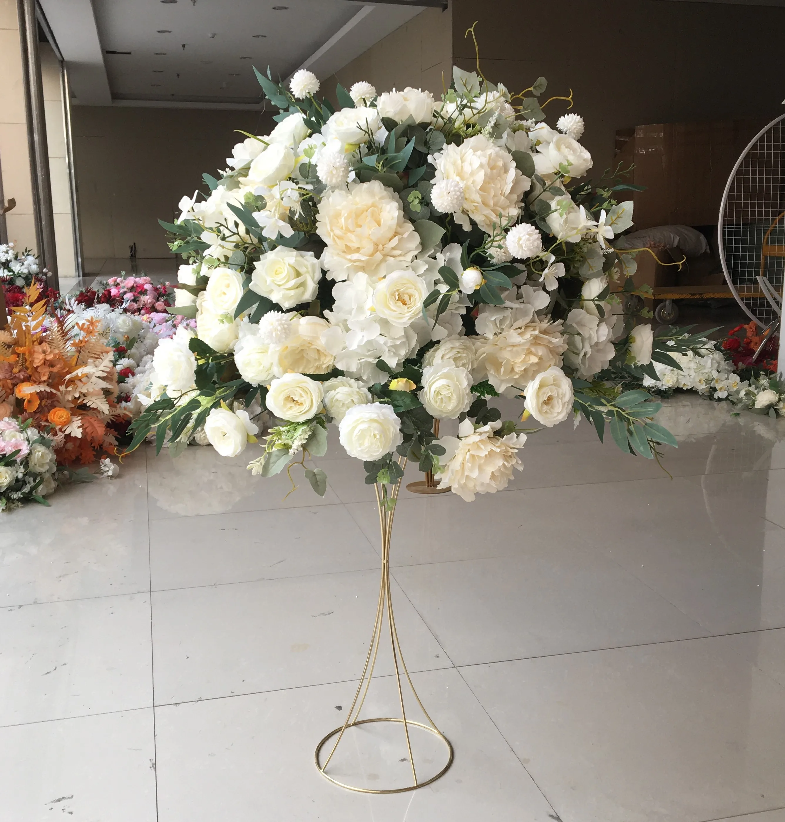 Yi003 Wholesale Wedding Silk Flower Ball Arrangements Artificial