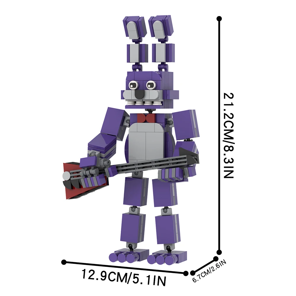 MOC1447 FNAF Character Bonnie - Educational Building Blocks