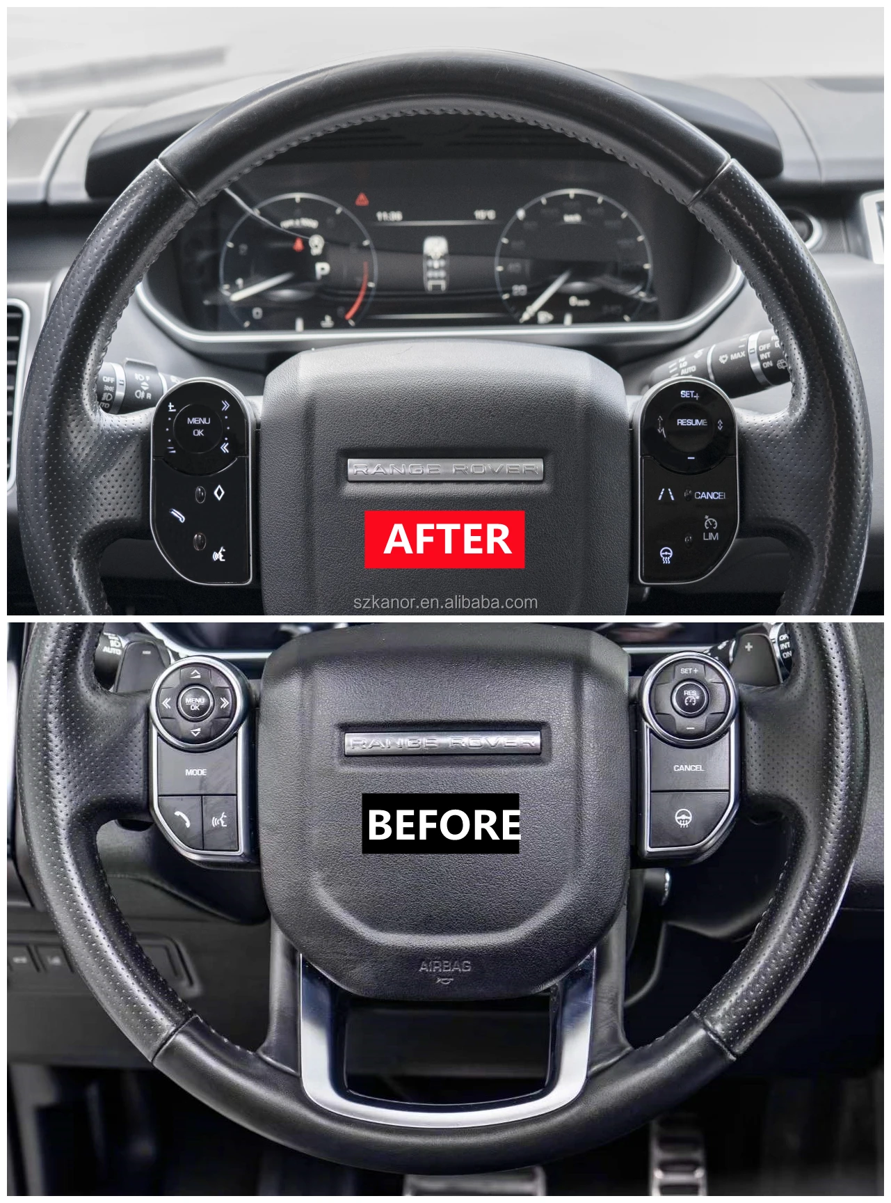 Steering Wheel Control Touch Buttons Upgrade For Land Rover Range Rover Vogue L405 Sport L494