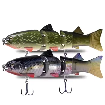 Lure Multi-segment Swimbait Submersible Soft-tail Stainless Steel 215mm 155g Bionic Fishing Lure Hooks Accepting – Soft Lure – view 2
