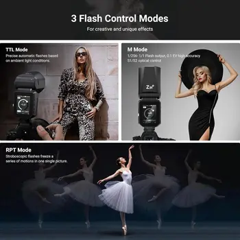 NEEWER Z3RS 100Ws 2.4G Round Head TTL Flash Compatible with Sony Cameras, for ZV1, Speedlite Light with Touchscreen detail image