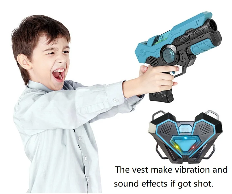Новинка игрушечный лазерный пистолет с биркой дальним радиусом действия набор лазерного пистолета и жилета для детей взрослых игры в помещении на улице