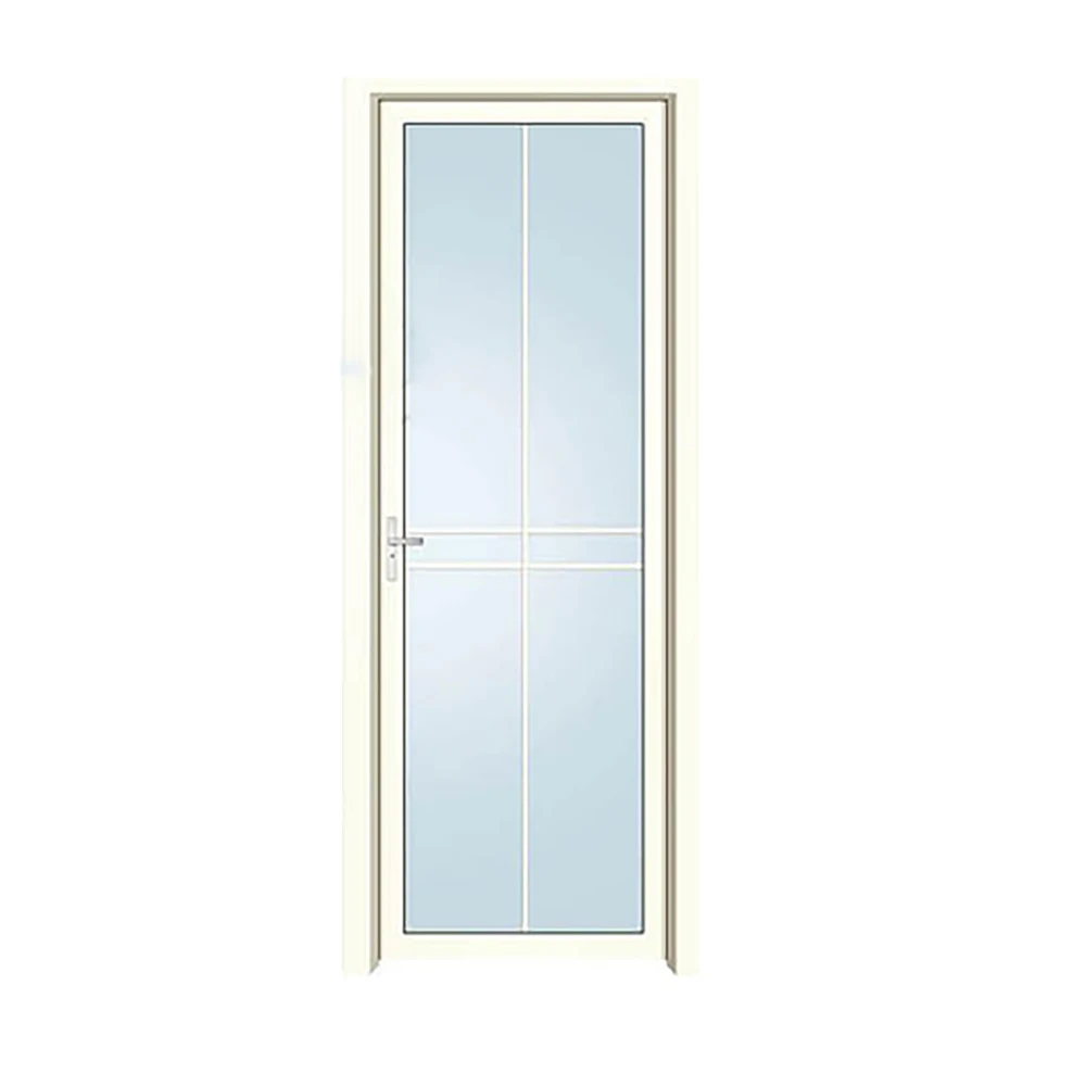 Apartment Internal Room Casement Single Glazed Door Simple Design Aluminium Louver Swing Door for House