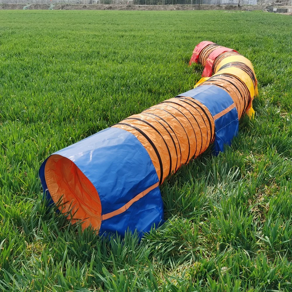 24inch Dog Agility Tunnel Sandbag Agility Training Play Antislip Dog