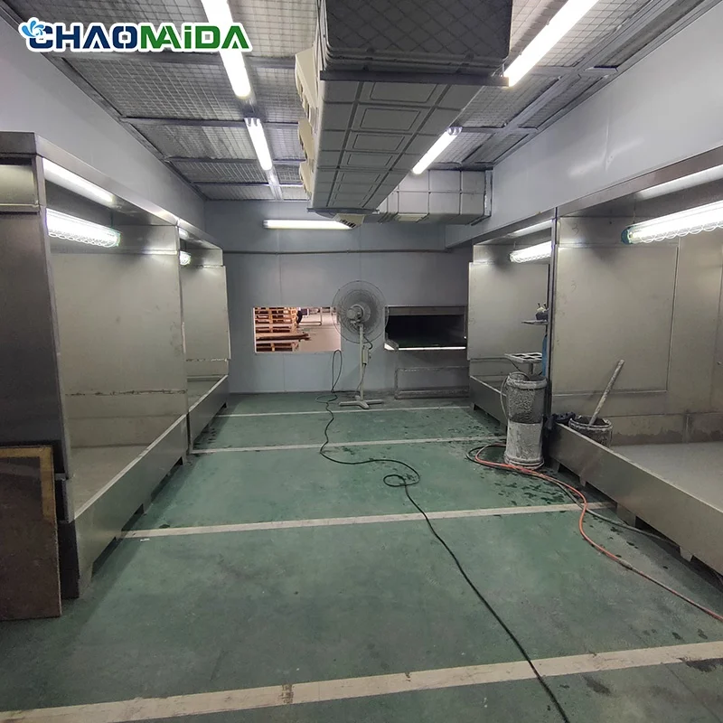 Environmental protection Water Curtain Spray Cabinet Paint Mist Purification Equipment Cyclone Water Curtain Booth