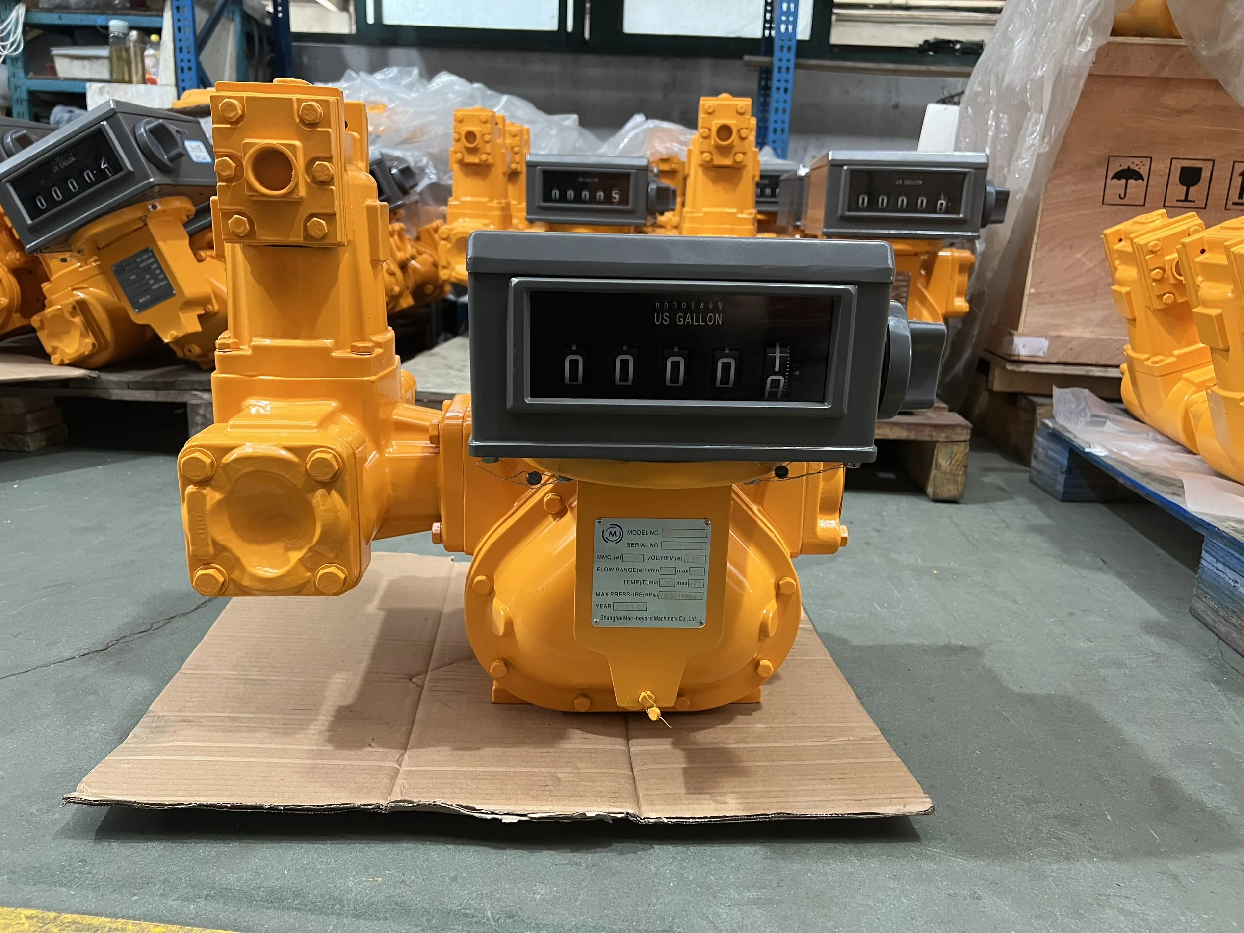 Flow Meter With Ticket Printer Fuel Station Flow Meter Aluminum Fuel Meter