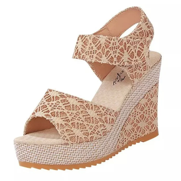 Sandalia/Tallas Especiales/Mujer/Drucker/Ancho Especial/Piel/Cierre Fácil/ Cuña 3 cm/Gris Plata/Ligeras/Tallas 42 y 43 – Zapateria 1911
