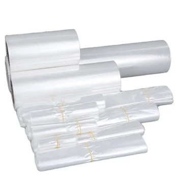 Stock 80 Gauge Polyolefin Film Sealing Heat Wrap Soft POF Plastic Shrink Tube Packaging Film 30cm Moisture Proof for Computer