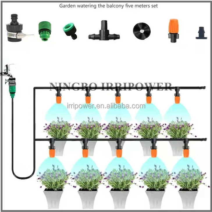 Diy Watersaving Automatic Plant Watering System Drip Irrigation Equipment Set For Garden